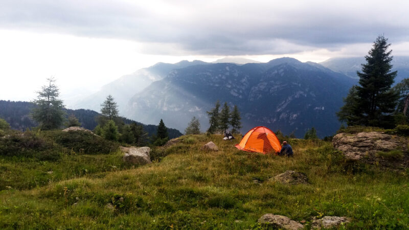 tappe della translagorai in tenda