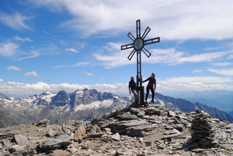 Silvia e Davide in cima al Picco Palù