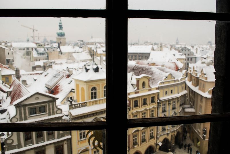 vista di Praga dall'orologio