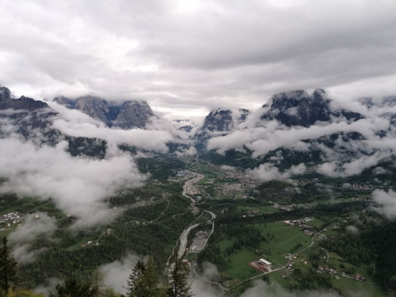 Panorama dal Belvedere su Agordo