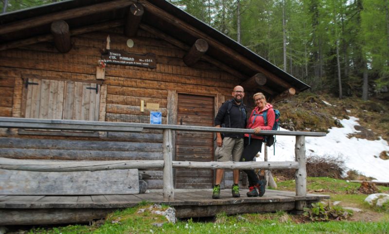 Silvia e Davide al Bivacco Col Mandro