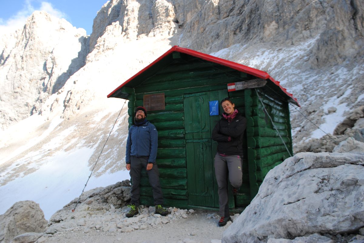 Silvia e Davide al Bivacco Moiazza