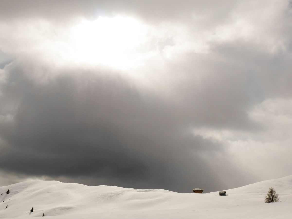 malghe vicino a Joggelealm innevate