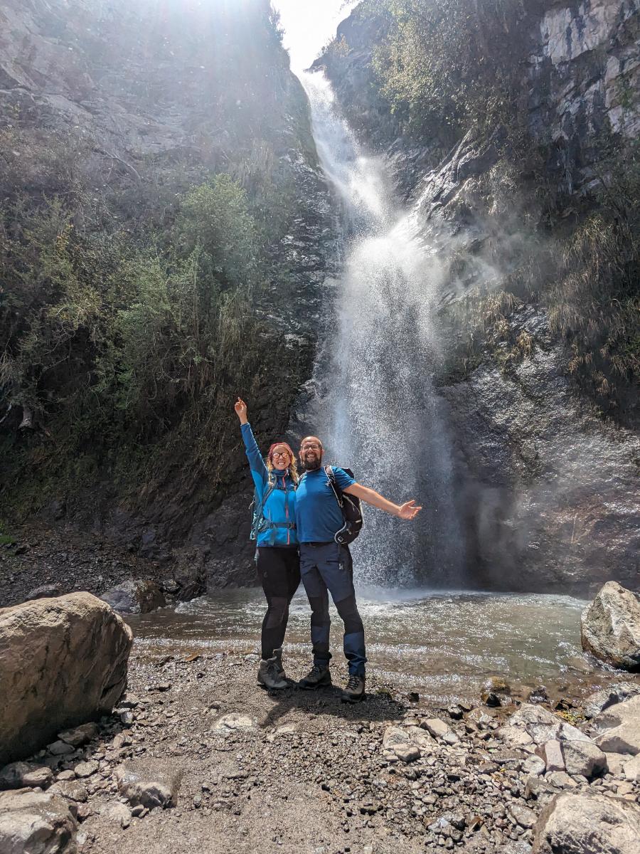 Silvia e Davide al Salto de Apoquindo