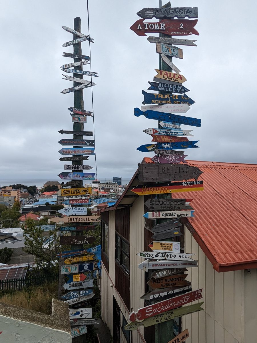 Cartelli a Punta Arenas