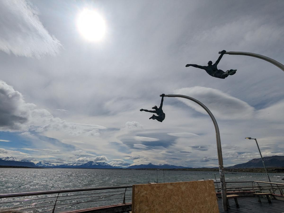 Statua del vento a Puerto Natales